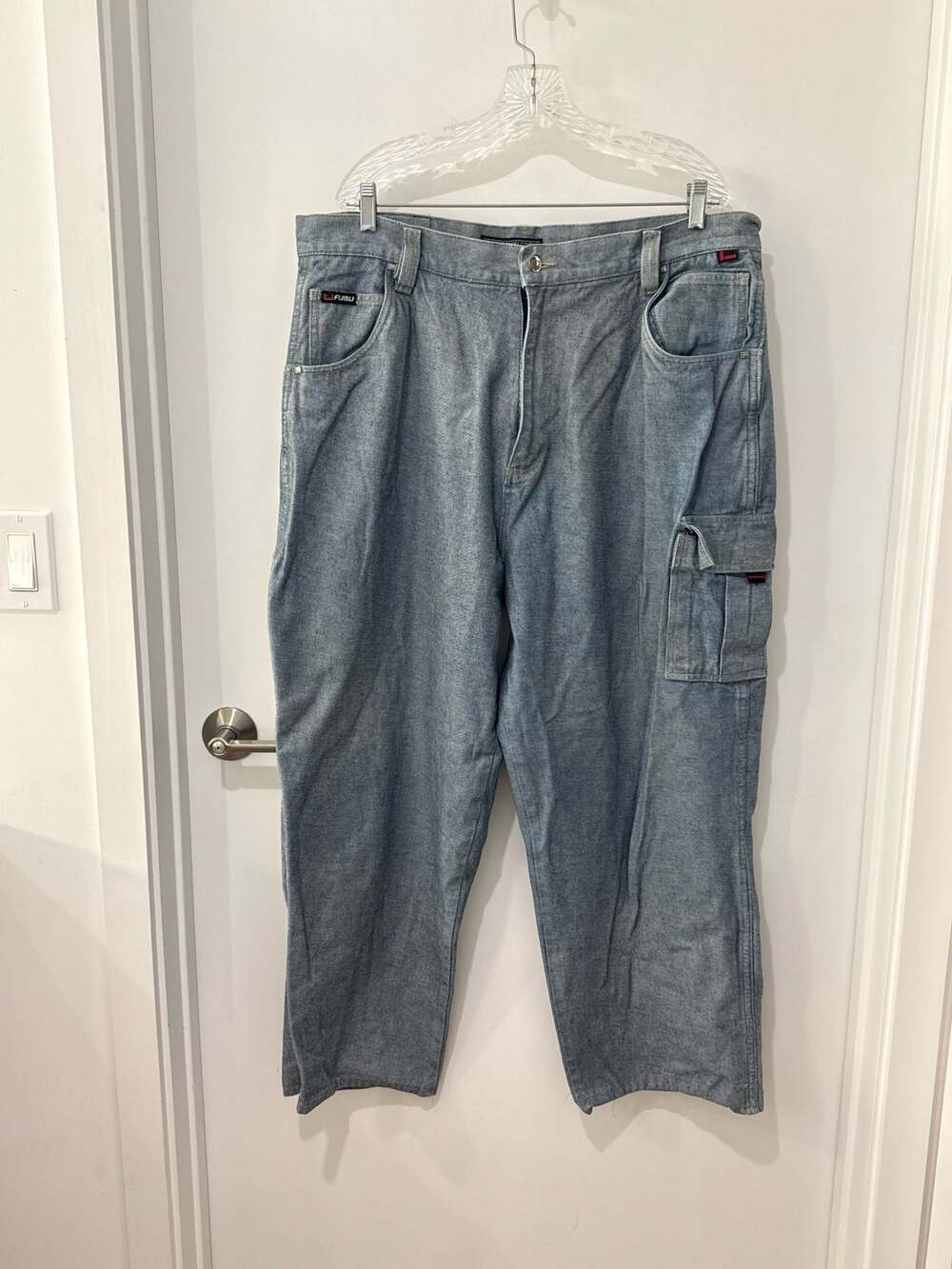 Vintage FUBU The Collection Baggy Carpenter Cargo Denim Jeans